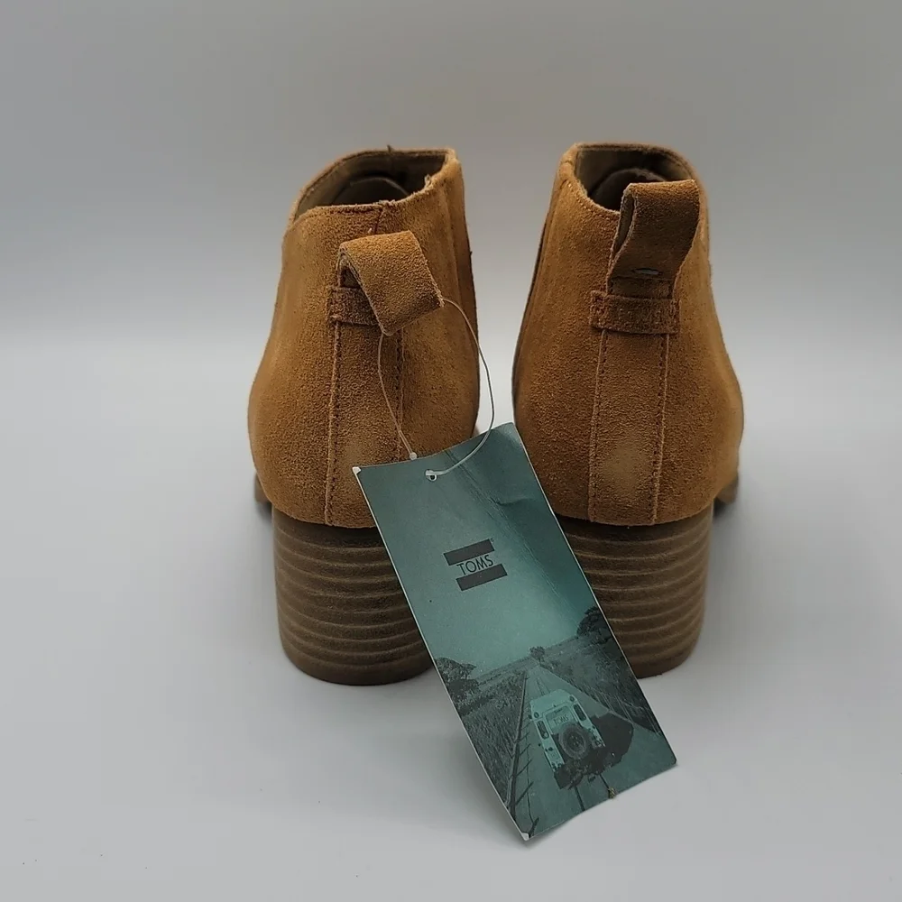 Toms Leilani Carmel brown suede bootie size 7.5
